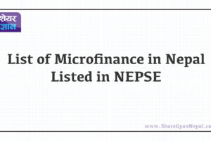 List of Microfinance in Nepal Listed in NEPSE
