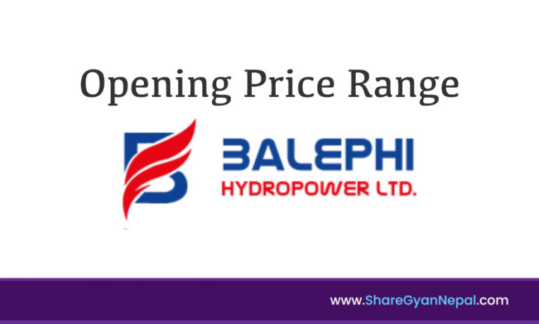 Opening Price Range of Balephi Hydropower Share Gyan