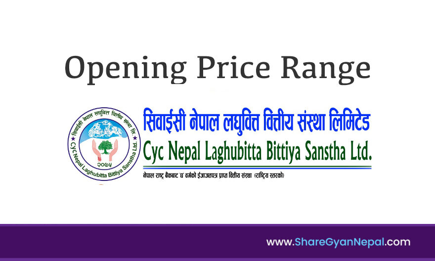 opening price range of CYC laghubitta