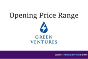 opening price range of green ventures