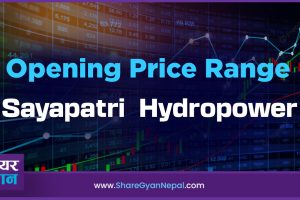 opening price range of sayapatri hydropower