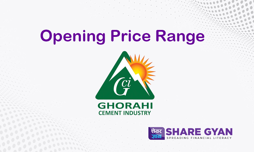 Opening price range of Ghorahi Cement