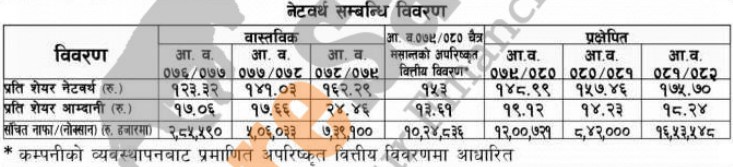 net worth of reliable Nepal insurance