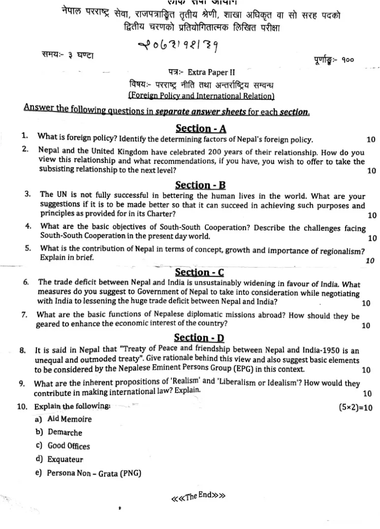Foreign-Policy-and-International-Relations-Question-2073 copy