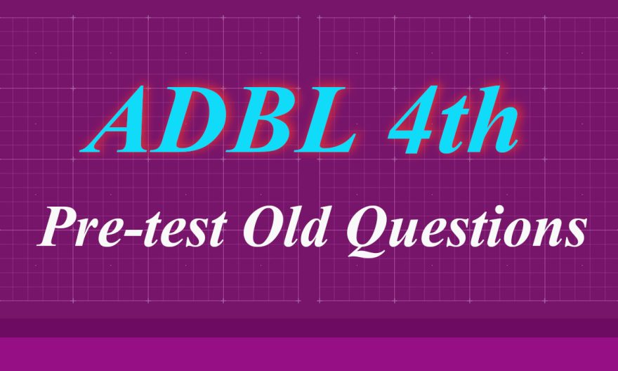 ADBL 4th Pretest Question